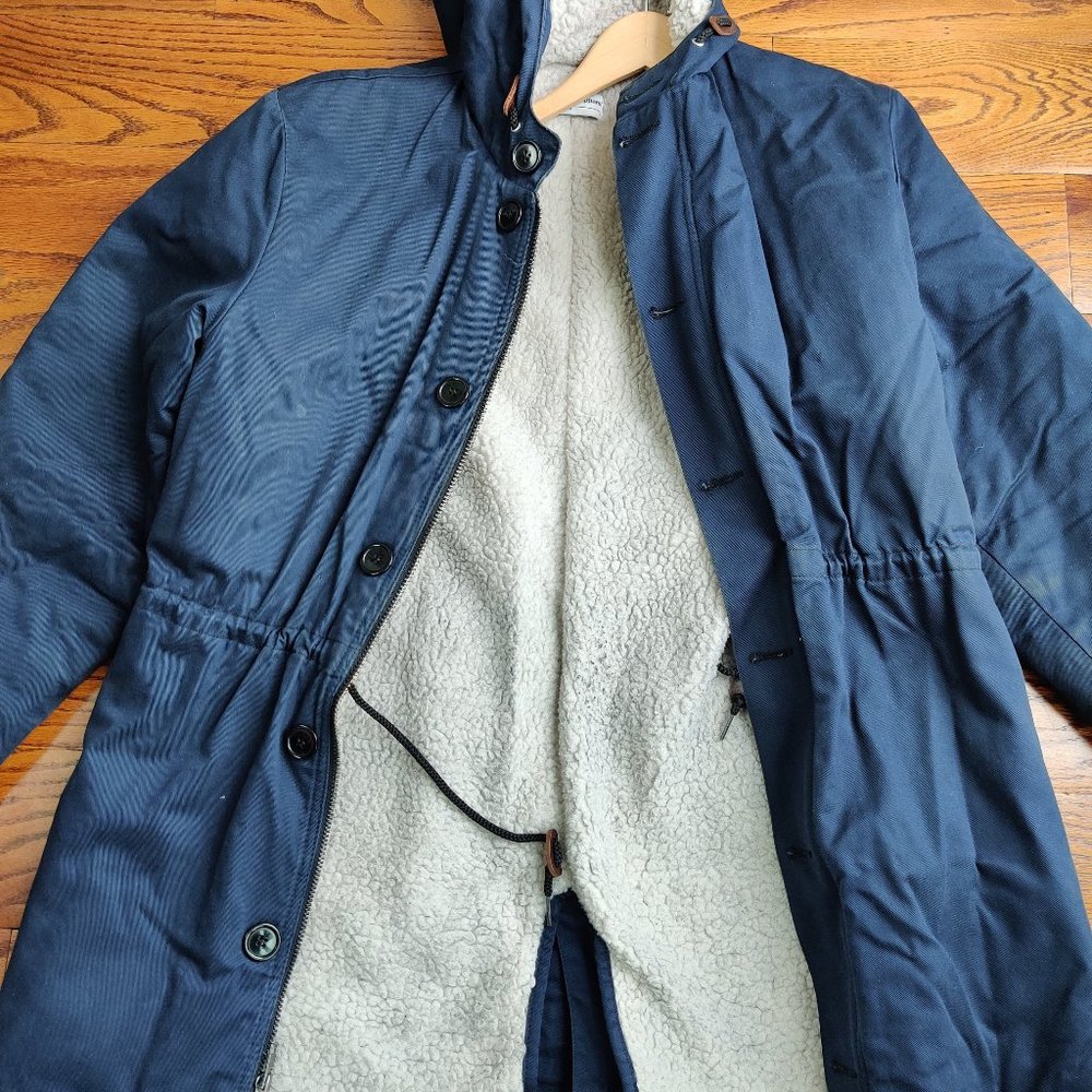 American Apparel UNISEX Faux Fur Lined Coat Jacket